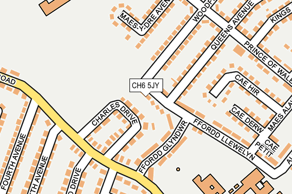 CH6 5JY map - OS OpenMap – Local (Ordnance Survey)