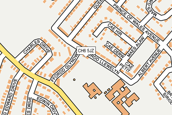 CH6 5JZ map - OS OpenMap – Local (Ordnance Survey)