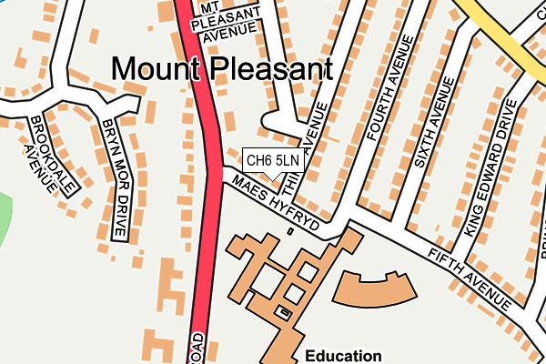 CH6 5LN map - OS OpenMap – Local (Ordnance Survey)