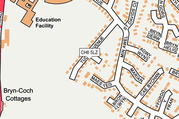 CH6 5LZ map - OS OpenMap – Local (Ordnance Survey)