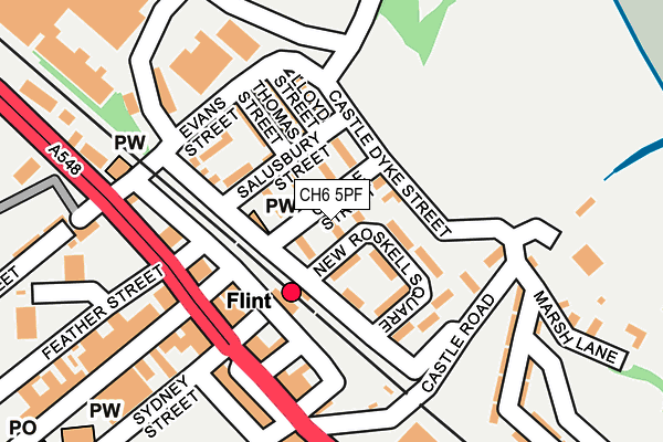 CH6 5PF map - OS OpenMap – Local (Ordnance Survey)