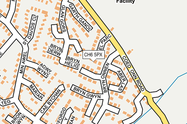 CH6 5PX map - OS OpenMap – Local (Ordnance Survey)