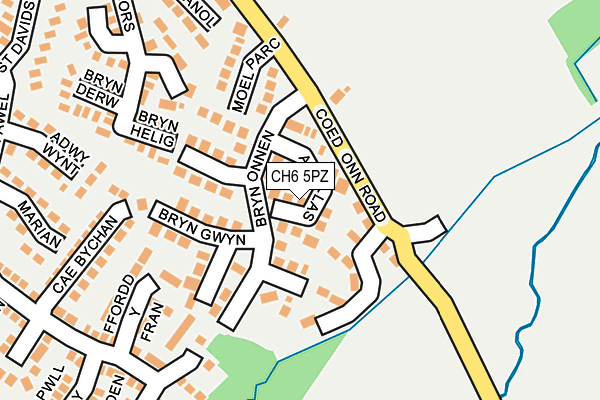 CH6 5PZ map - OS OpenMap – Local (Ordnance Survey)