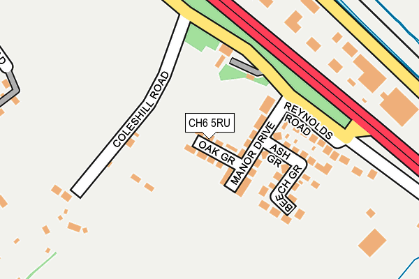 CH6 5RU map - OS OpenMap – Local (Ordnance Survey)