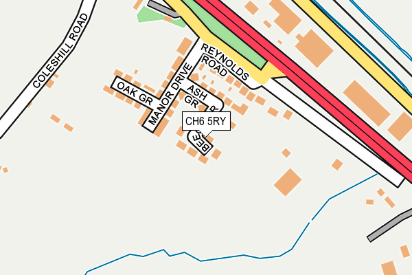 CH6 5RY map - OS OpenMap – Local (Ordnance Survey)