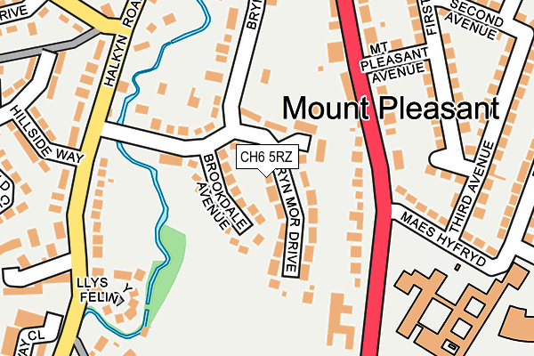 CH6 5RZ map - OS OpenMap – Local (Ordnance Survey)