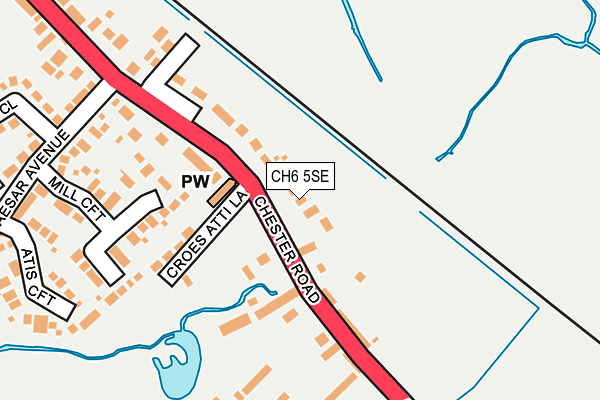 CH6 5SE map - OS OpenMap – Local (Ordnance Survey)