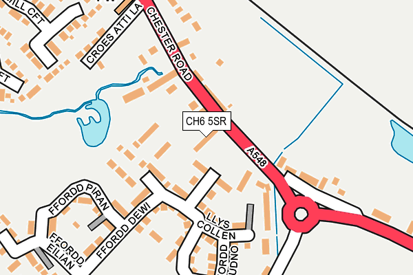 CH6 5SR map - OS OpenMap – Local (Ordnance Survey)