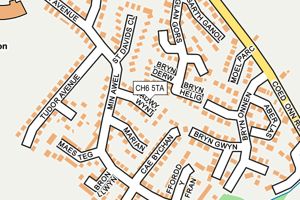 CH6 5TA map - OS OpenMap – Local (Ordnance Survey)