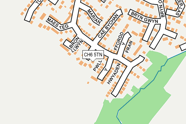 CH6 5TN map - OS OpenMap – Local (Ordnance Survey)