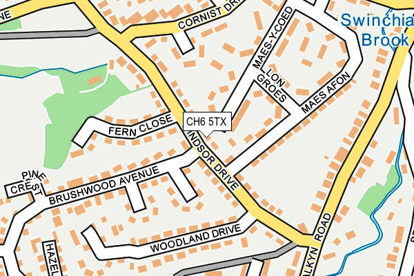 CH6 5TX map - OS OpenMap – Local (Ordnance Survey)