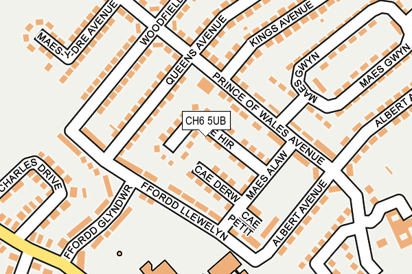 CH6 5UB map - OS OpenMap – Local (Ordnance Survey)