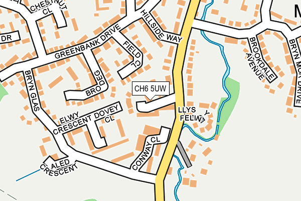 CH6 5UW map - OS OpenMap – Local (Ordnance Survey)