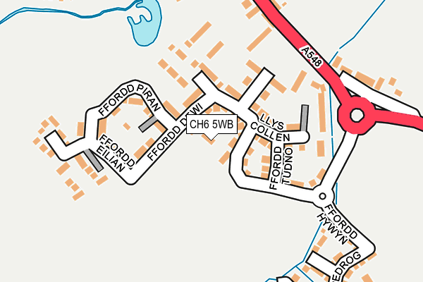 CH6 5WB map - OS OpenMap – Local (Ordnance Survey)