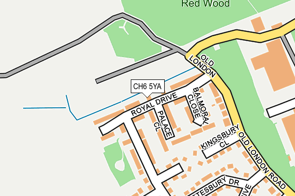 CH6 5YA map - OS OpenMap – Local (Ordnance Survey)