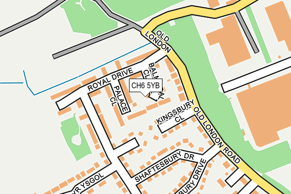 CH6 5YB map - OS OpenMap – Local (Ordnance Survey)