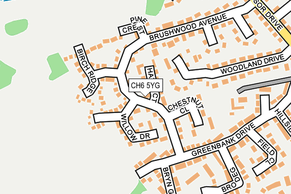 CH6 5YG map - OS OpenMap – Local (Ordnance Survey)