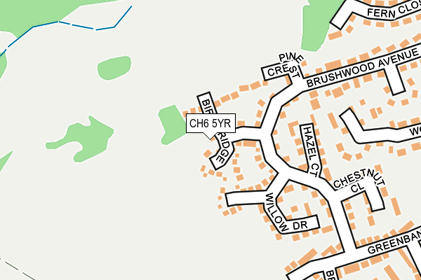 CH6 5YR map - OS OpenMap – Local (Ordnance Survey)