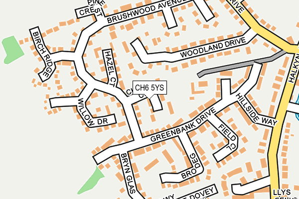 CH6 5YS map - OS OpenMap – Local (Ordnance Survey)