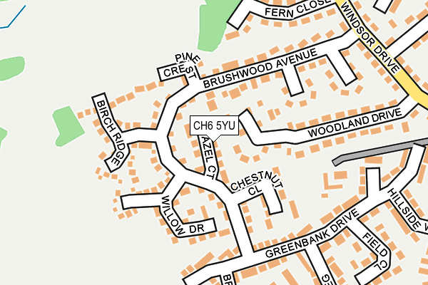 CH6 5YU map - OS OpenMap – Local (Ordnance Survey)