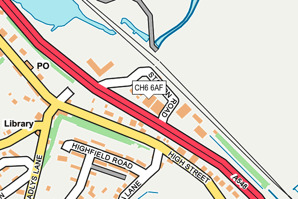 CH6 6AF map - OS OpenMap – Local (Ordnance Survey)