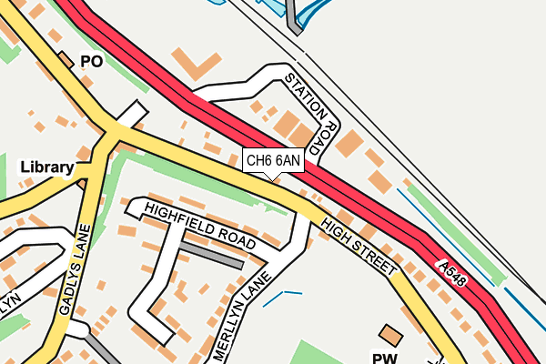 CH6 6AN map - OS OpenMap – Local (Ordnance Survey)