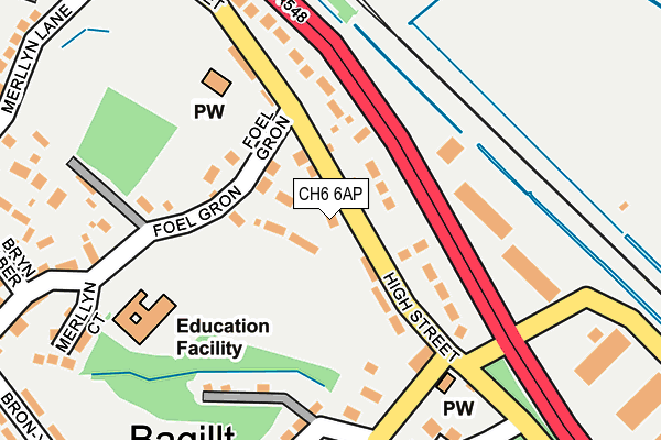 CH6 6AP map - OS OpenMap – Local (Ordnance Survey)