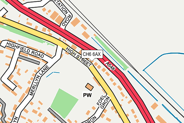 CH6 6AX map - OS OpenMap – Local (Ordnance Survey)