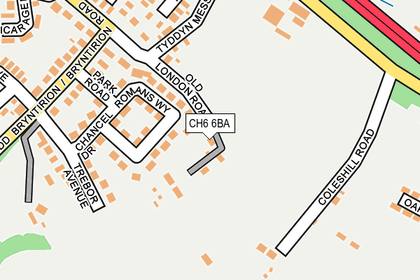 CH6 6BA map - OS OpenMap – Local (Ordnance Survey)