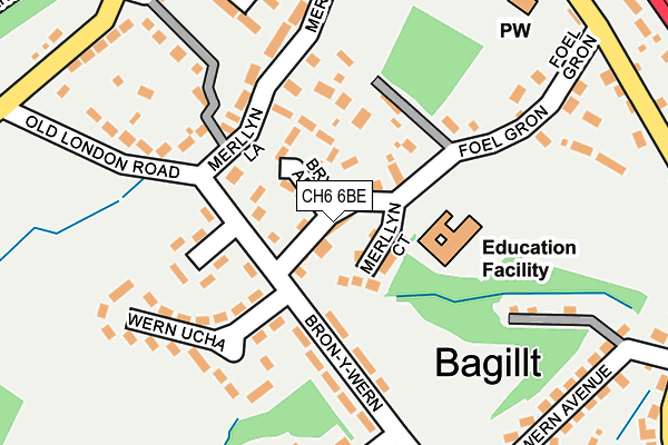 CH6 6BE map - OS OpenMap – Local (Ordnance Survey)