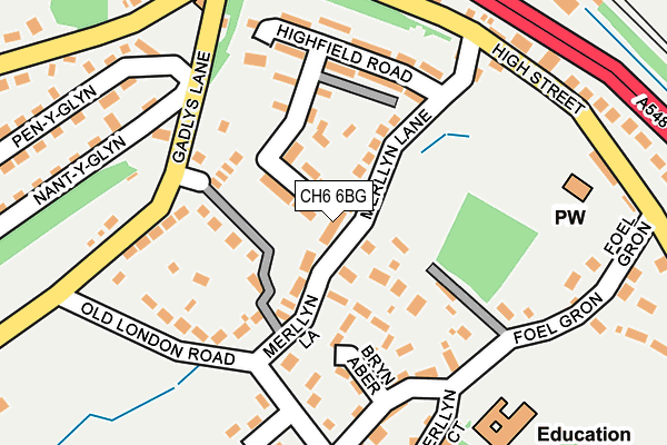 CH6 6BG map - OS OpenMap – Local (Ordnance Survey)