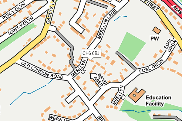 CH6 6BJ map - OS OpenMap – Local (Ordnance Survey)