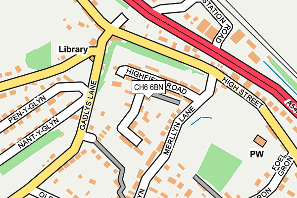 CH6 6BN map - OS OpenMap – Local (Ordnance Survey)