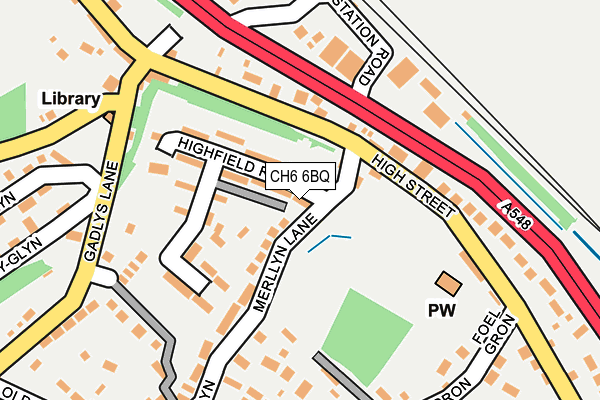 CH6 6BQ map - OS OpenMap – Local (Ordnance Survey)