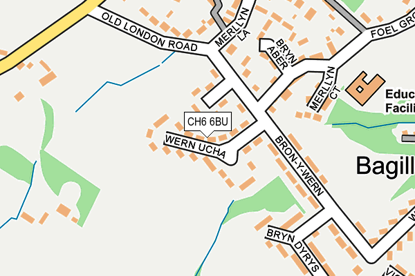 CH6 6BU map - OS OpenMap – Local (Ordnance Survey)