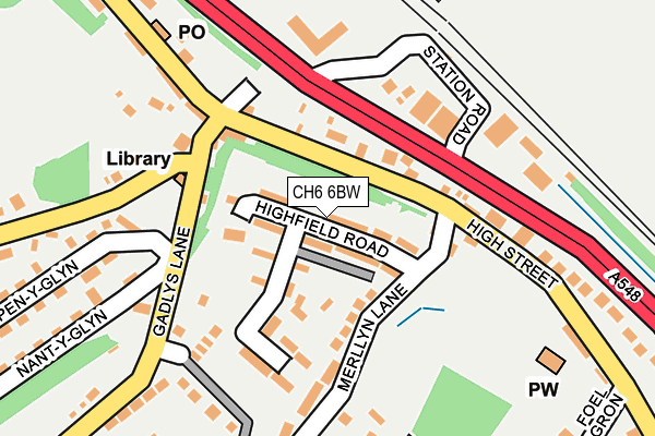 CH6 6BW map - OS OpenMap – Local (Ordnance Survey)