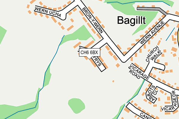 CH6 6BX map - OS OpenMap – Local (Ordnance Survey)