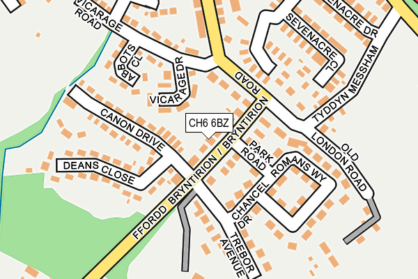 CH6 6BZ map - OS OpenMap – Local (Ordnance Survey)