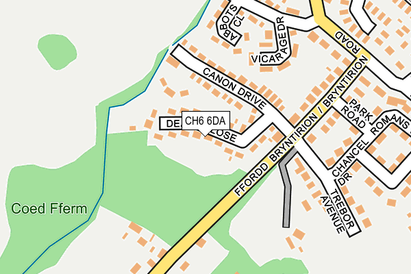 CH6 6DA map - OS OpenMap – Local (Ordnance Survey)