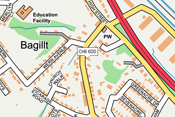 CH6 6DD map - OS OpenMap – Local (Ordnance Survey)