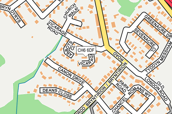 CH6 6DF map - OS OpenMap – Local (Ordnance Survey)