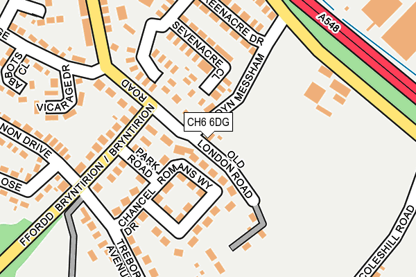 CH6 6DG map - OS OpenMap – Local (Ordnance Survey)