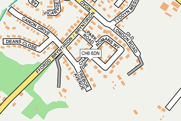 CH6 6DN map - OS OpenMap – Local (Ordnance Survey)