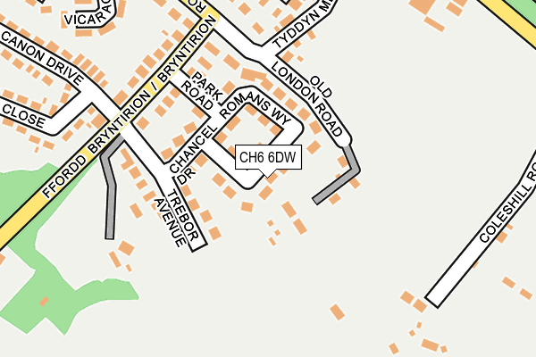 CH6 6DW map - OS OpenMap – Local (Ordnance Survey)