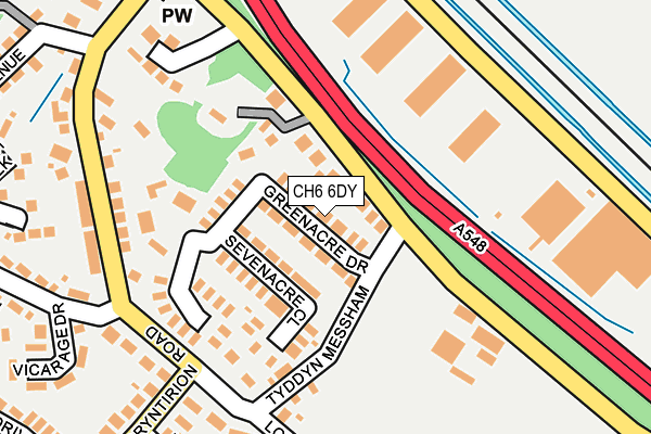 CH6 6DY map - OS OpenMap – Local (Ordnance Survey)