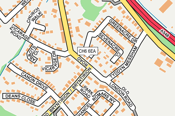 CH6 6EA map - OS OpenMap – Local (Ordnance Survey)