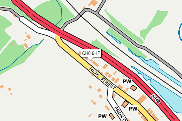 CH6 6HF map - OS OpenMap – Local (Ordnance Survey)