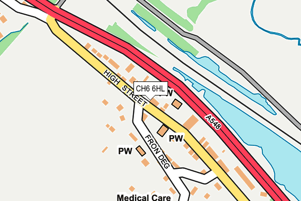 CH6 6HL map - OS OpenMap – Local (Ordnance Survey)