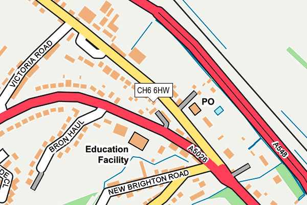 CH6 6HW map - OS OpenMap – Local (Ordnance Survey)
