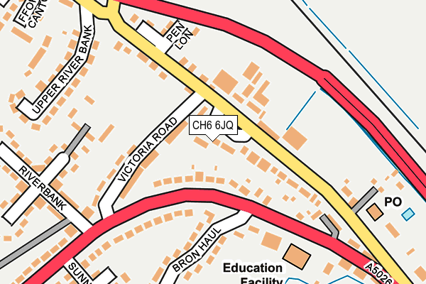 CH6 6JQ map - OS OpenMap – Local (Ordnance Survey)